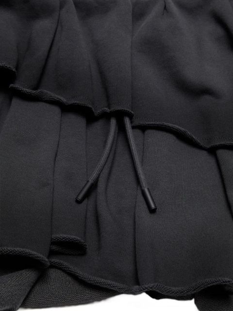 Acne Studios ruffled drawstring mini skirt - Black