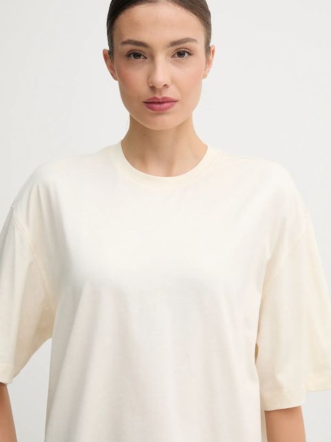 EA7 Emporio Armani t-shirt bawełniany damski kolor beżowy AF13741.7X000128