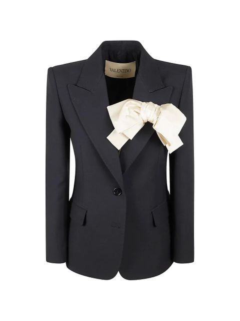 Valentino Garavani bow-detail single-breasted blazer - Black - zdjęcie produktu nr 1