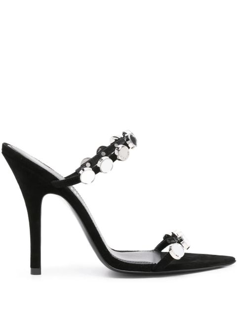 The Attico Venus 105mm suede sandals - Black - zdjęcie produktu nr 1