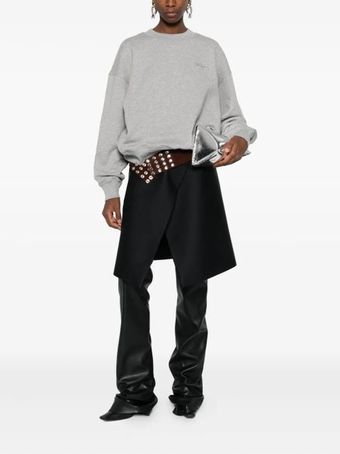 The Attico crew-neck cotton sweatshirt - Grey