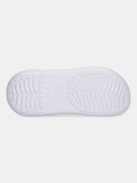 Crocs klapki Classic Crush Clog damskie kolor niebieski na platformie 207521