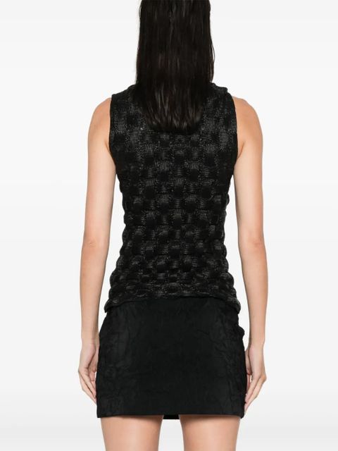 Nanushka roll-neck sleeveless top - Black