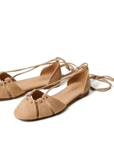 TWINSET cut-out ballet falts - Neutrals