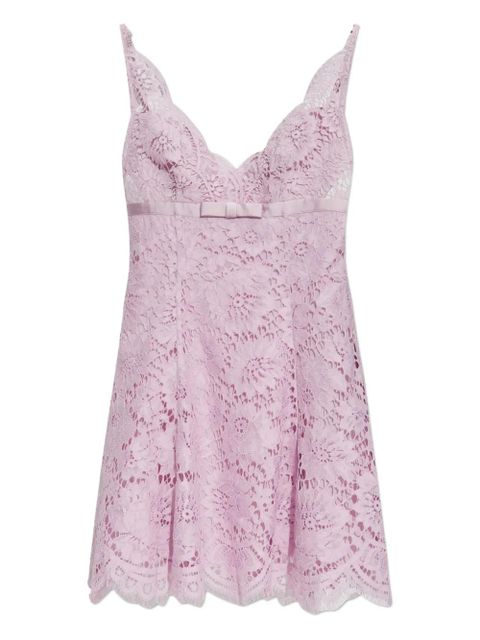 Self-Portrait lace mini dress - Pink - zdjęcie produktu nr 1