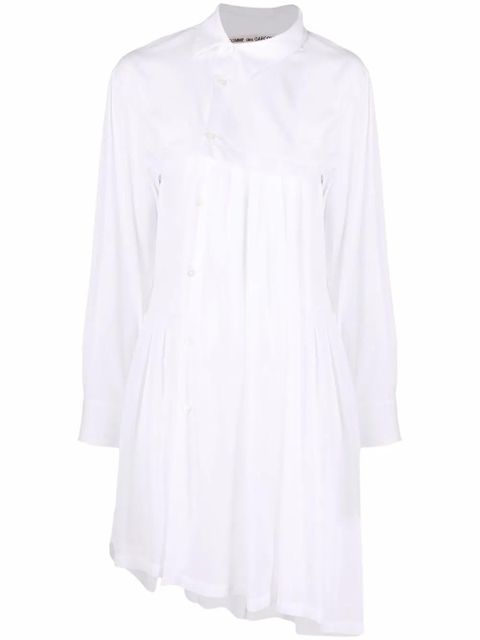 Comme Des Garçons asymmetric pleated shirt - White - zdjęcie produktu nr 1