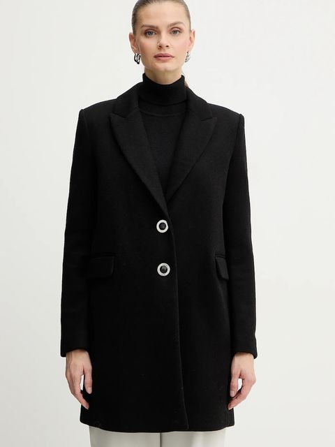 Armani Exchange płaszcz z dodatkiem wełny kolor czarny XW000716 AF16206 - zdjęcie produktu nr 1