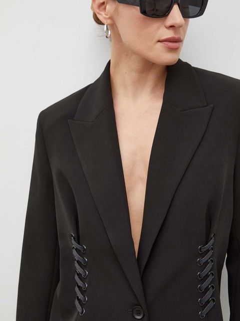 2NDDAY marynarka 2ND Saga - Essential Suiting kolor czarny jednorzędowa gładka 2241115165