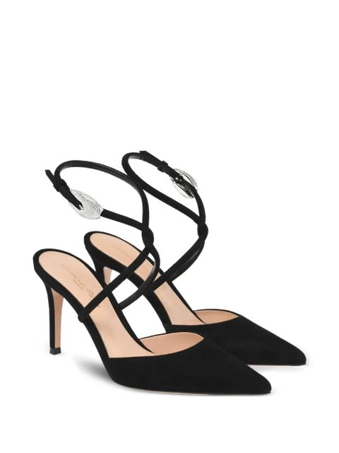 Gianvito Rossi 85mm Jungle Mamba slingback pumps - Black - zdjęcie produktu nr 2