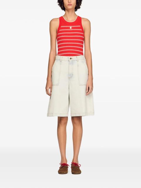 SANDRO faded denim shorts - Blue - zdjęcie produktu nr 2