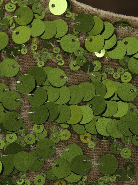 GANNI sequin-embellished T-shirt - Green