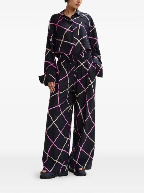 Essentiel Antwerp patterned drawstring trousers - Black