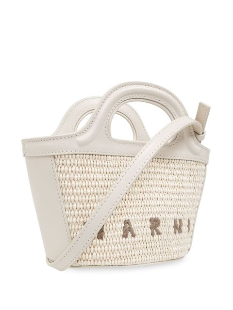 Marni micro Tropicalia logo-embroidered tote bag - White - zdjęcie produktu nr 2
