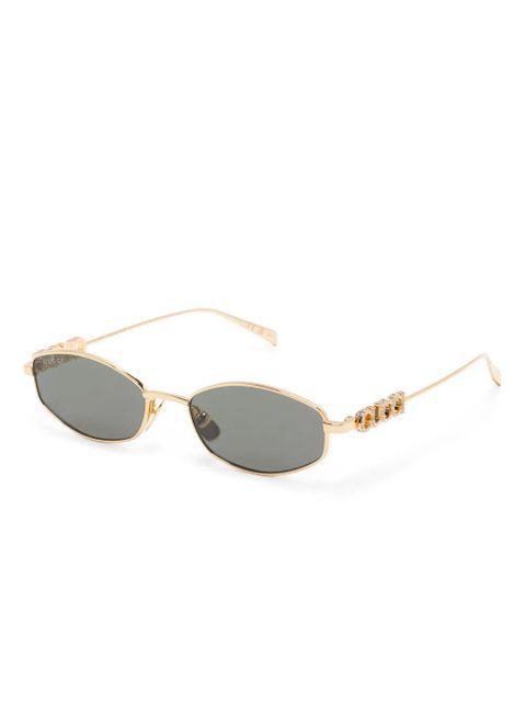 Gucci Eyewear geometric-frame sunglasses - Gold - zdjęcie produktu nr 2