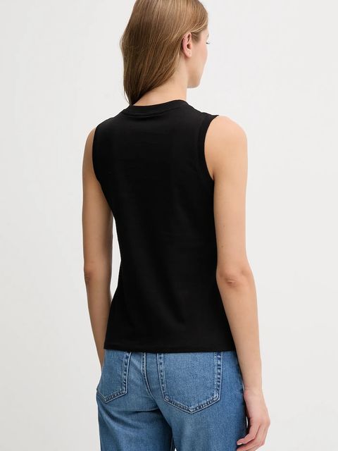 Calvin Klein Jeans top bawełniany kolor czarny LV047C852G