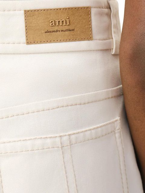 AMI Paris worker cotton flared jeans - Neutrals