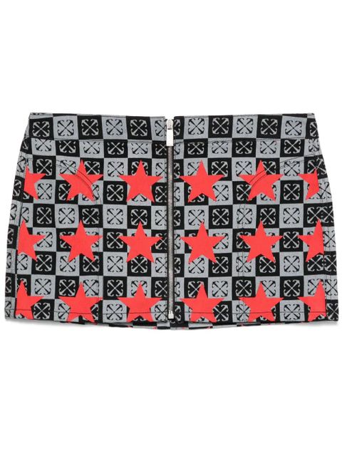 Off-White star-print denim skirt - Black - zdjęcie produktu nr 1