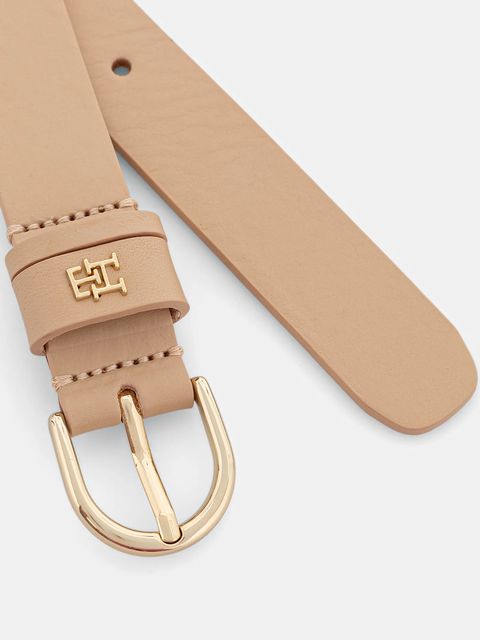 Tommy Hilfiger pasek skórzany damski kolor beżowy AW0AW16836 - zdjęcie produktu nr 2