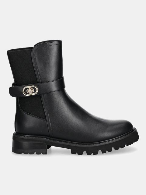 Twinset sztyblety damskie kolor czarny na płaskim obcasie 252TCP194 - zdjęcie produktu nr 2