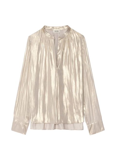 Zadig&Voltaire Tink V-neck top - Gold - zdjęcie produktu nr 1
