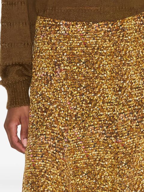 ISABEL MARANT sequin-pattern midi skirt - Yellow