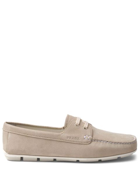 Prada suede driving shoes - Neutrals - zdjęcie produktu nr 1