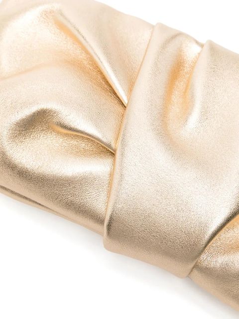 Jimmy Choo Bonny leather clutch bag - Gold