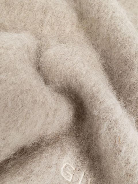 Givenchy fringed logo-embroidered scarf - Neutrals