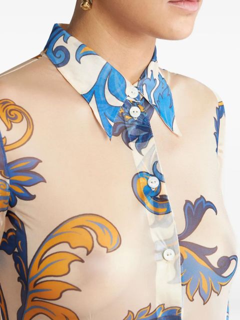 ETRO floral-print shirt dress - Neutrals - zdjęcie produktu nr 2