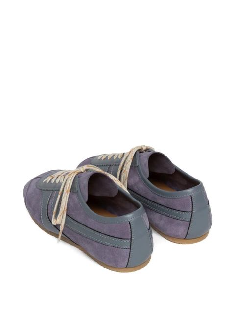 DRIES VAN NOTEN suede-panelled sneakers - Purple