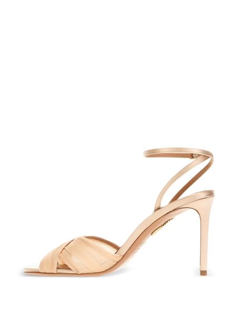 Aquazzura ruched-strap sandals - Neutrals