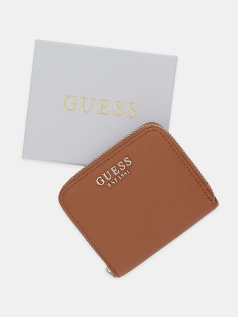 Guess portfel LAUREL damski kolor brązowy SWBG74 59137