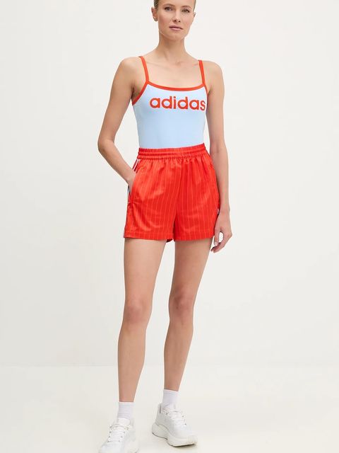adidas Originals szorty Shorts damskie kolor czerwony wzorzyste high waist KD2286 - zdjęcie produktu nr 2