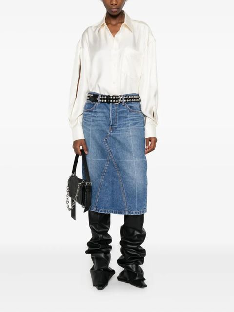 Alexander Wang denim midi skirt - Blue - zdjęcie produktu nr 2