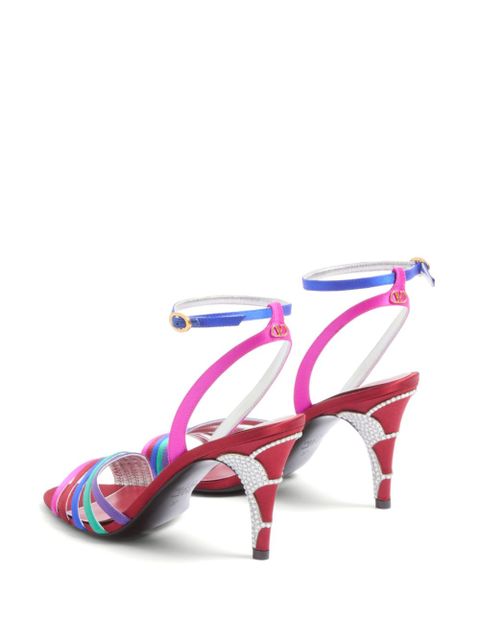 Valentino Garavani 85mm Ladycrush satin sandals - Pink