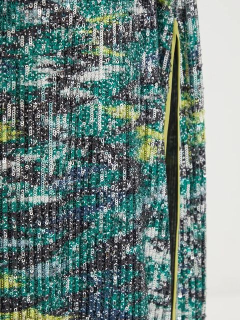 DIANE VON FURSTENBERG sukienka kolor zielony maxi prosta DVFGL3S006