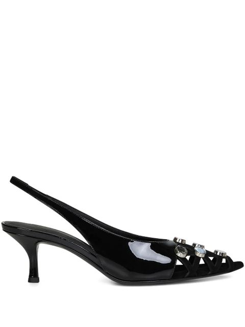 The Attico 50mm leather slingback pumps - Black - zdjęcie produktu nr 1