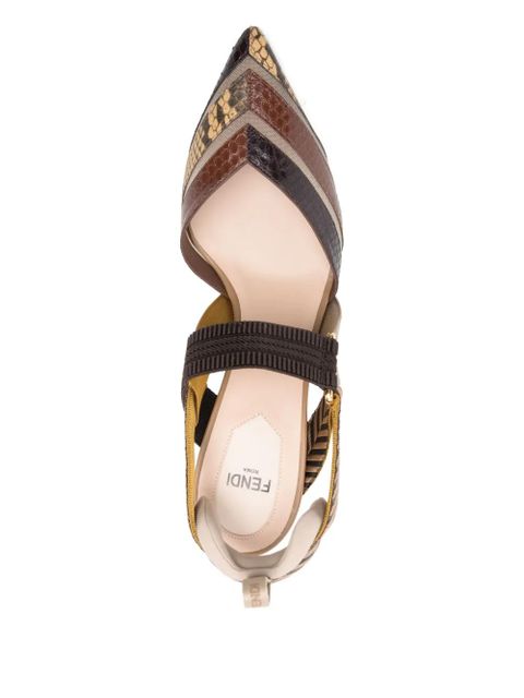 FENDI 85mm Colibrì pumps - Brown