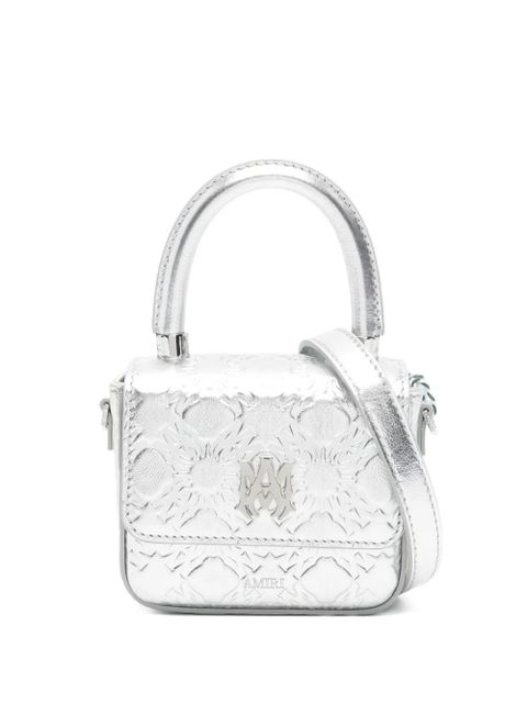 AMIRI embossed top handle mini bag - Silver - zdjęcie produktu nr 1