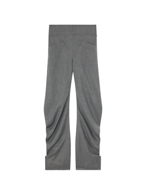 GANNI draped-detail trousers - Grey - zdjęcie produktu nr 1