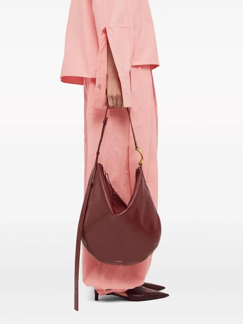 Jil Sander medium Moon leather shoulder bag - Red