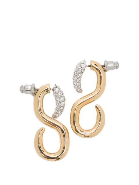 Swarovski S-shape earrings - Gold