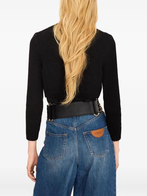 Chloé button knitted cardigan - Black