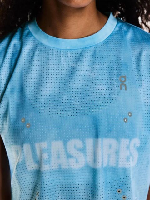 On Running x Pleasures x The Loop mesh cropped top - Blue