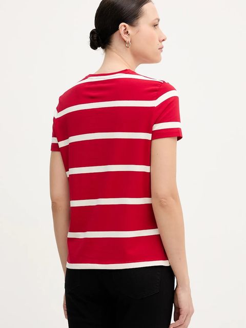 Tommy Hilfiger t-shirt damski kolor czerwony WW0WW47809