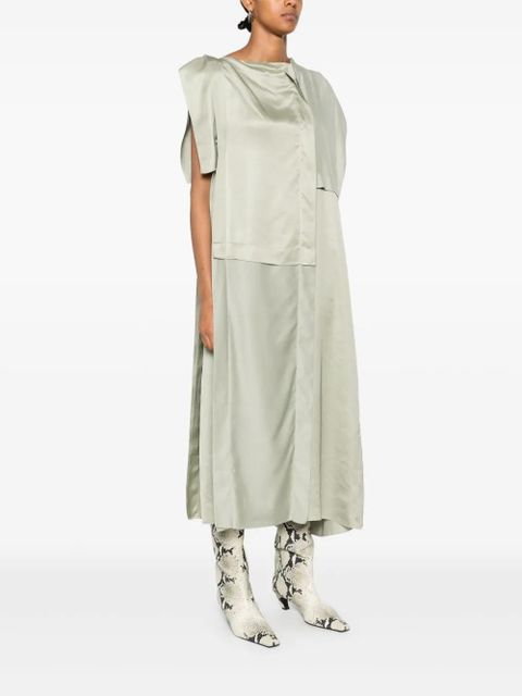 MM6 Maison Margiela asymmetric midi dress - Green