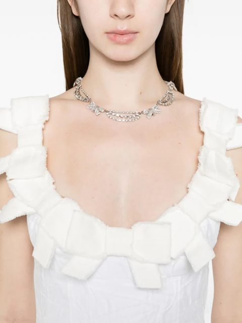 SHUSHU/TONG bow pocket mini dress - White