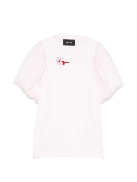 Simone Rocha puff-sleeve flower T-shirt - Pink - zdjęcie produktu nr 1