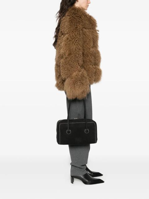 Marge Sherwood top-handle calf-suede shoulder bag - Black