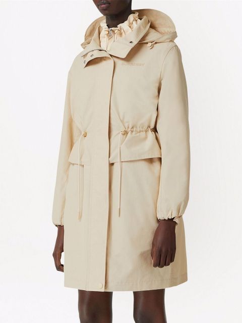 Burberry frill-detail logo-print coat - Neutrals - zdjęcie produktu nr 2